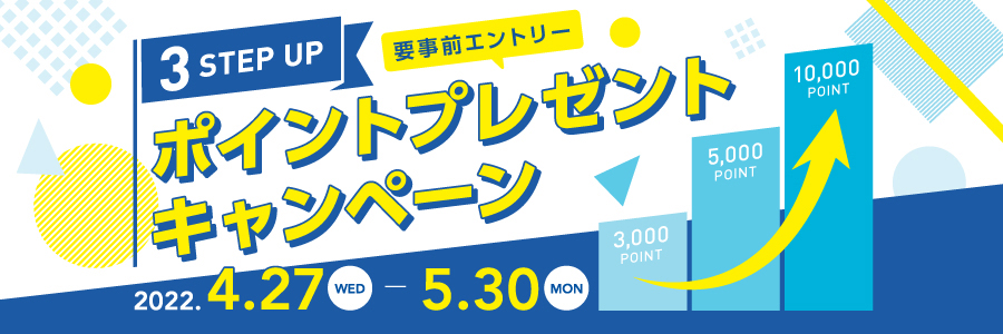 3STEP UPポイントプレゼントCP